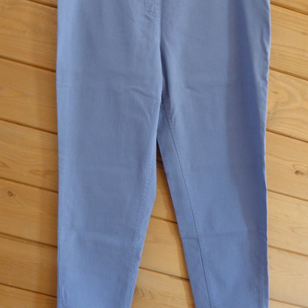 Soft Surroundings Pastel Blue Waistband Pull On Casual Ankle Pants 29228 S - Picture 4 of 11